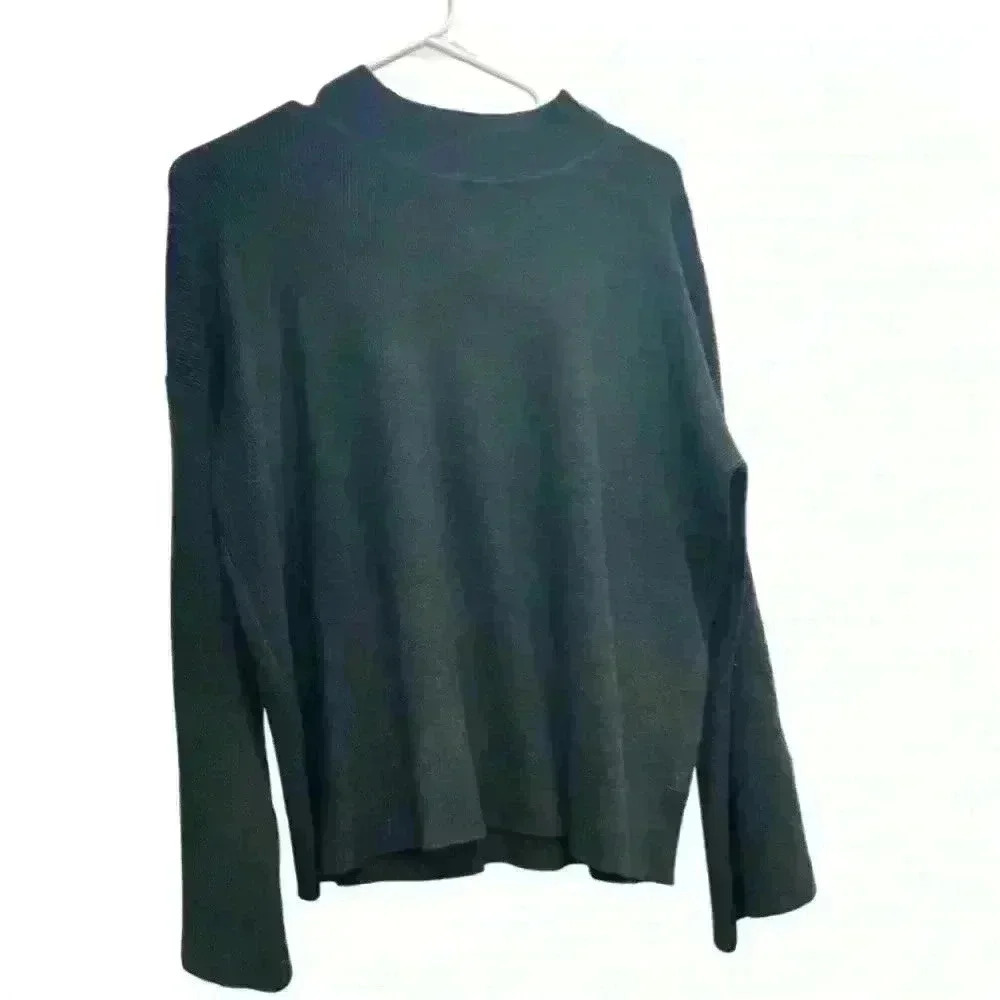Vila Milano Black Sweater with gold button detail on sleeves